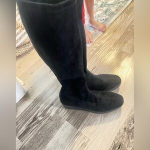AEROSOLES Black Over the Knee Boots